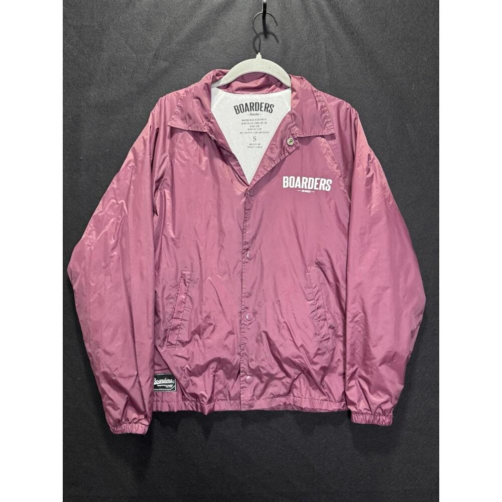 Boarders Supply Los Angeles Spell Out Logo Jacket Maroon Small Skater 90s